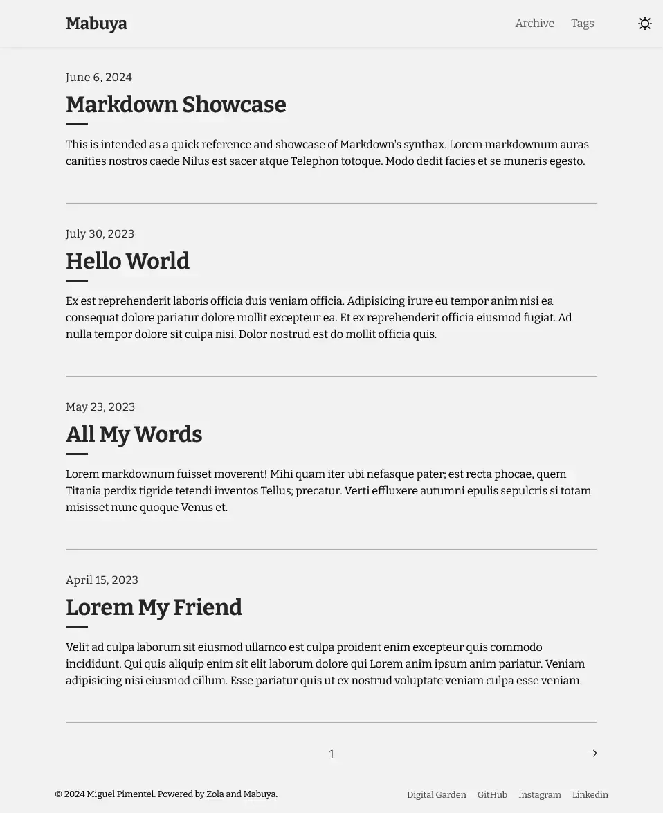 Mabuya Theme screenshot