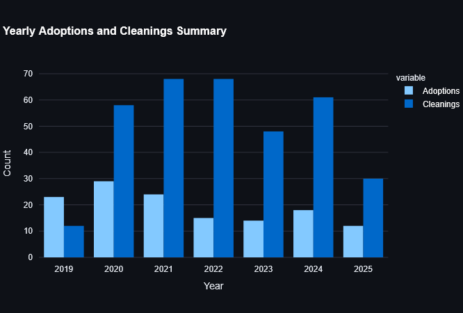 Yearly Adoptions Plot