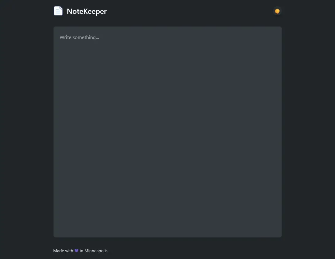 NoteKeeper screenshot